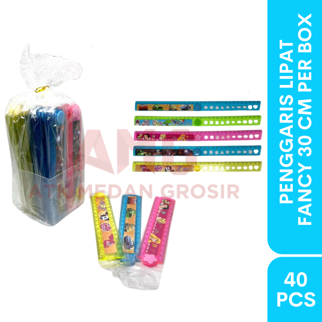 

PENGGARIS 30CM LIPAT KARAKTER FANCY PER BOX ISI 40PCS