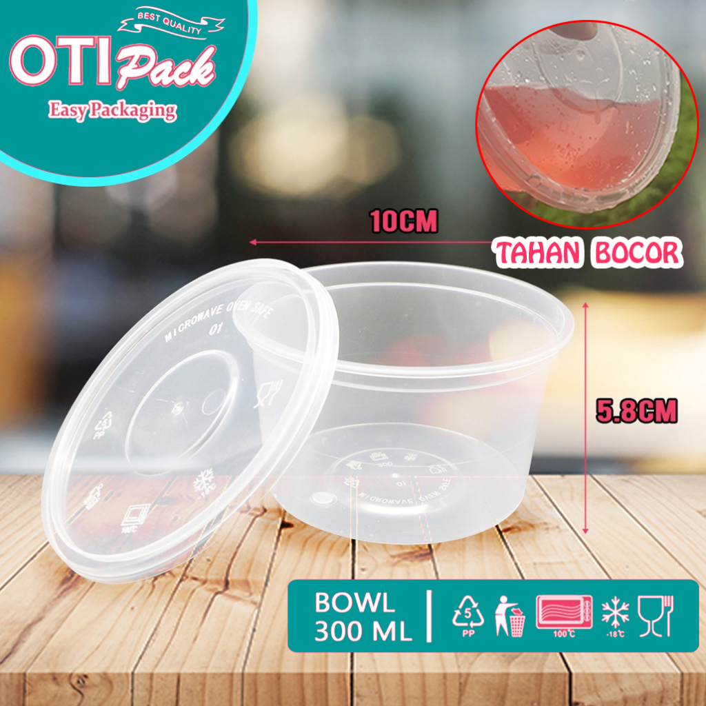 Thinwall Mangkuk 300ml / Tempat Penyimpanan Plastik Tahan Freezer dan Microwave oven OTB300