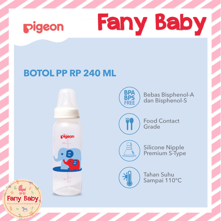 PIGEON BOTTLE PP RP WITH NIPPLE 240ML