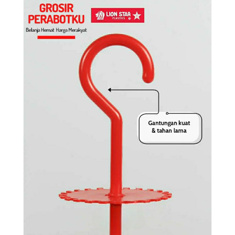 Lion Star Folding Hanger Gantungan Baju Bayi Jemuran Pakaian Gantung Plastik (16-36 Stick) Tebal Kuat dan Kokoh