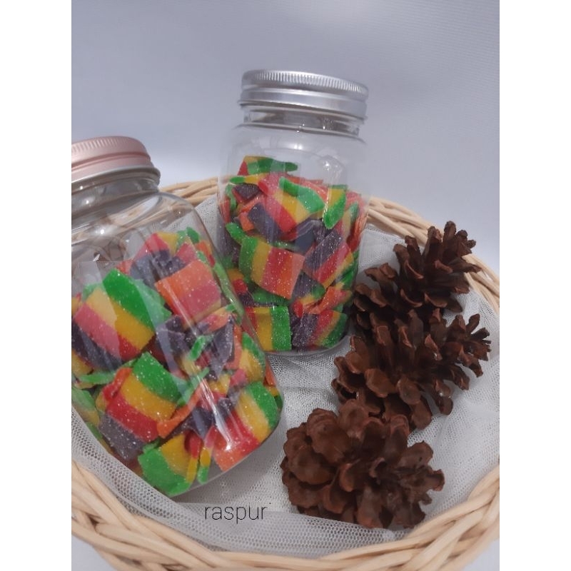 

rainbow gummy candy permen pelangi permen rasa asam
