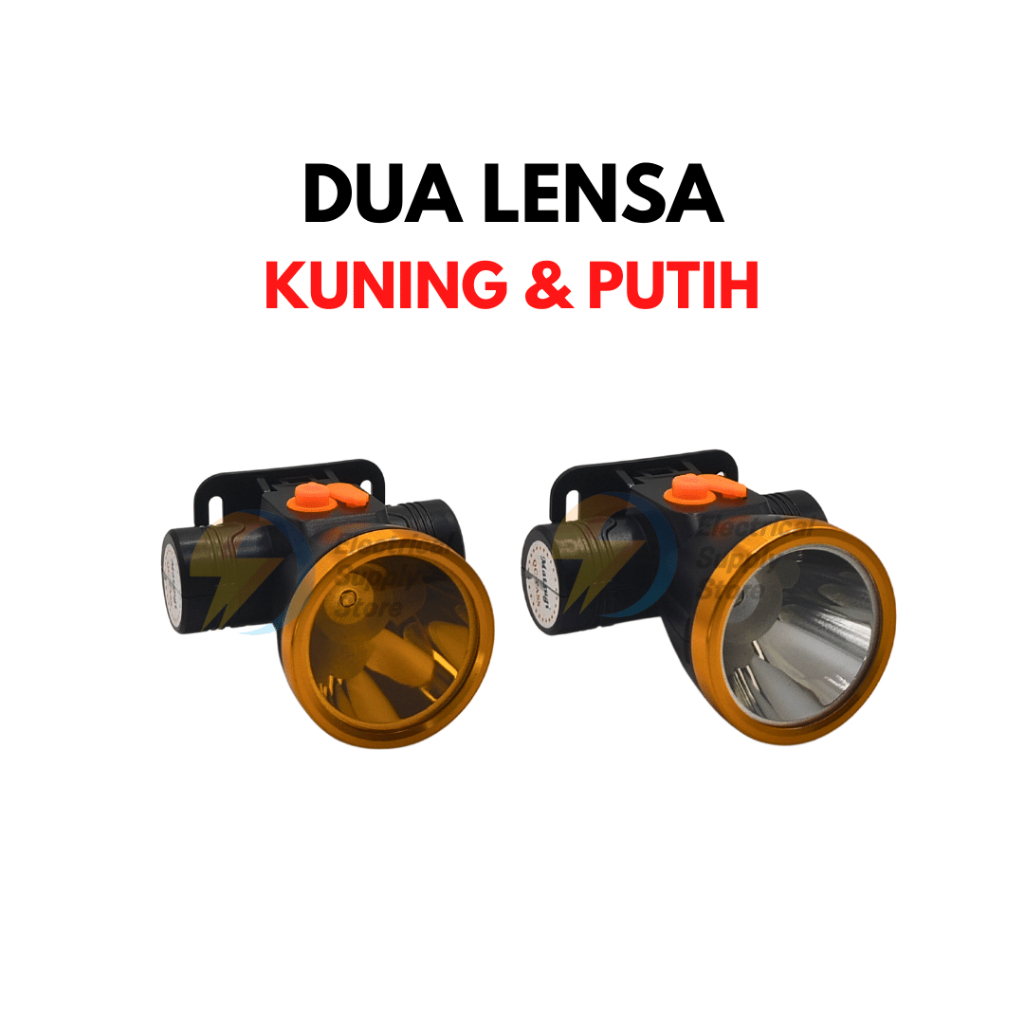 SENTER KEPALA 10W MATSUGI MG-622L | DUA LENSA | TAHAN AIR | FREE LAMPU DC