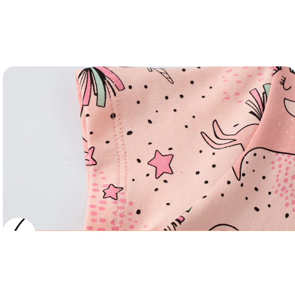 babyfit [3-8thn]  UNICORN dress lengan pendek anak perempuan musim panas katun import ydm-0403