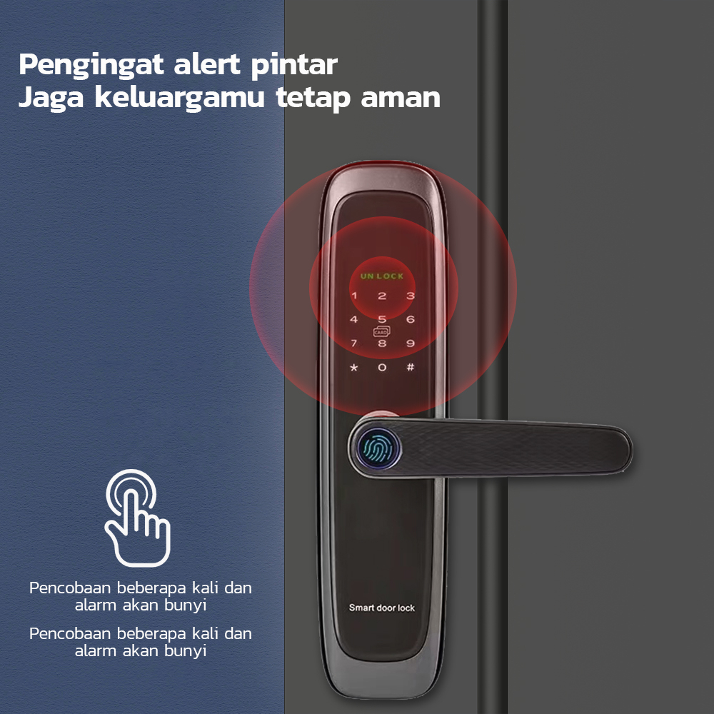 Kadonio Kunci Pintu pintar handle kunci pintu Sidik Jari Password kunci pintar Kontrol App smart door lock kunci pintu elektrik