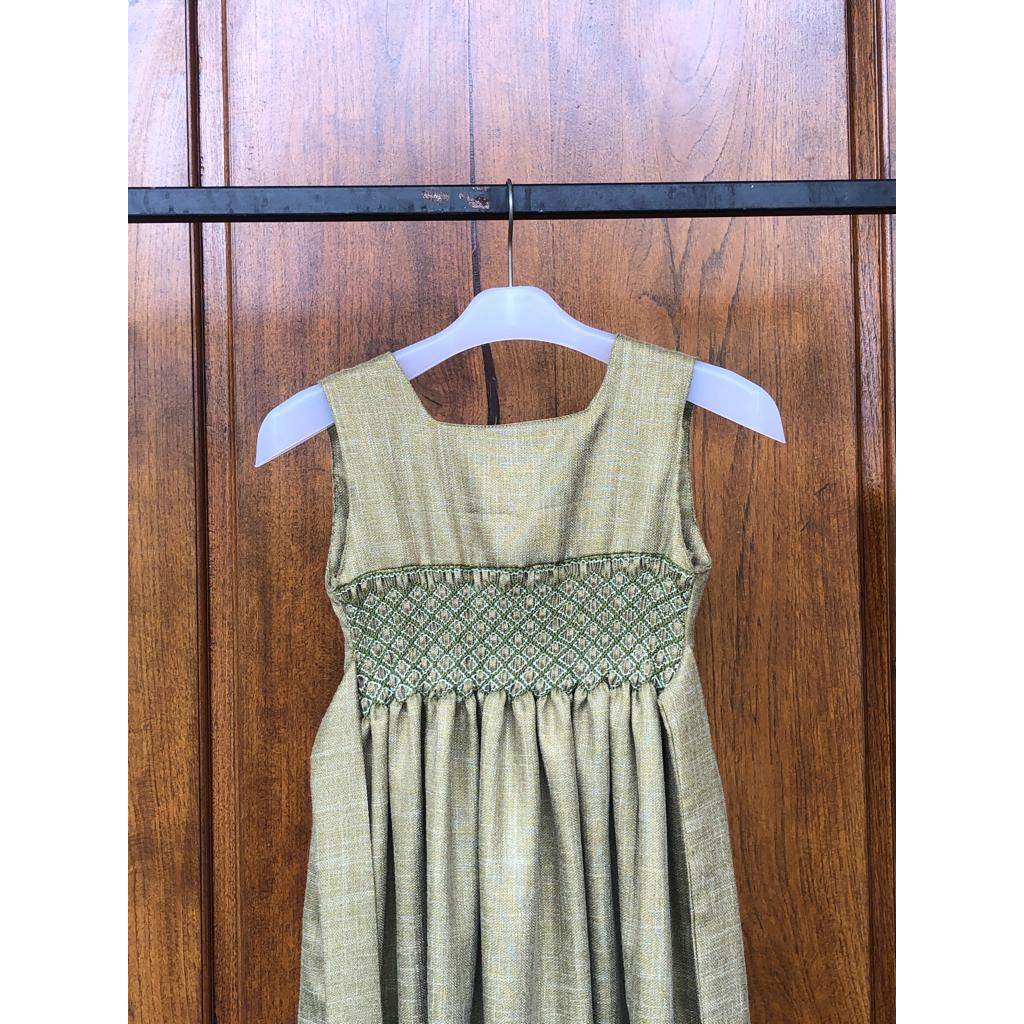 Hand Smock Dress Anak Hijau Belquinza