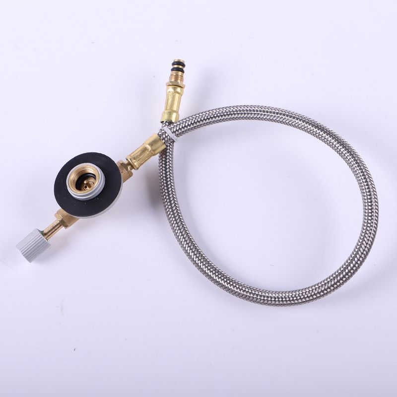 Canister Gas Portabel Regulator Selang Gas Kompor Camping Katup Pengalih Tangki Gas Cair Mengisi