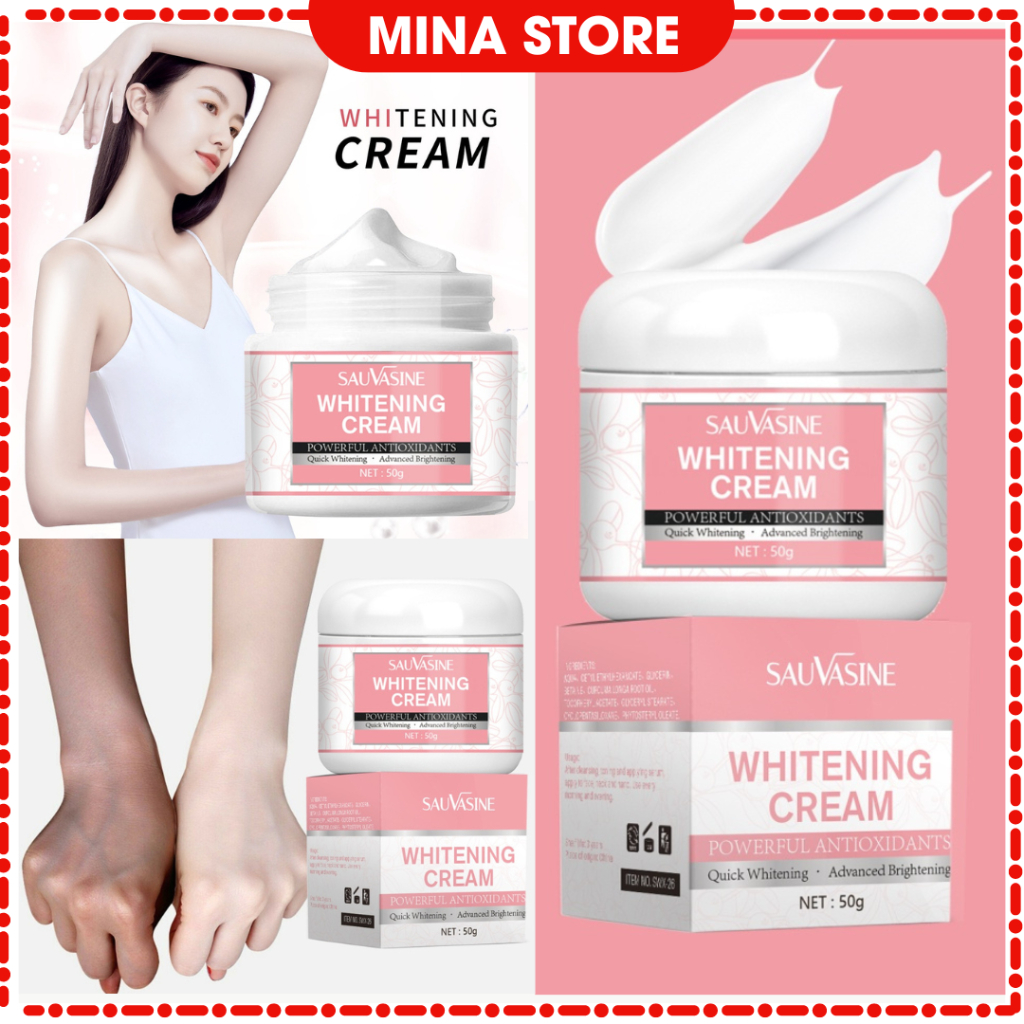 SAUVASINE WHITENING CREAM Krim pemutih kulit No.1 di Korea White Cream Mengurangi Ketiak Gelap Area 