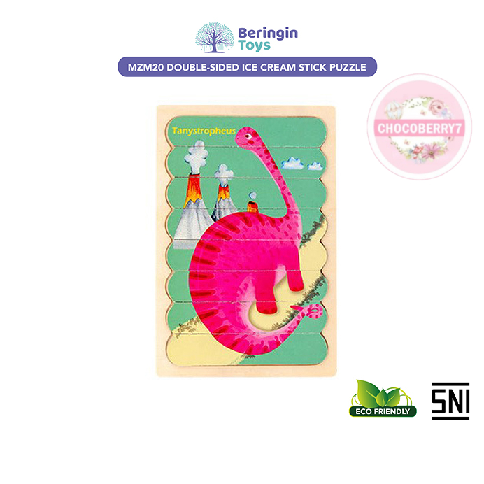 Beringin Toys Mainan Edukasi MZM20- Pattern Blocks / Jigsaw / Mainan Anak / Puzzle Kayu / Belajar Mengenal Bentuk Stick Ice Cream