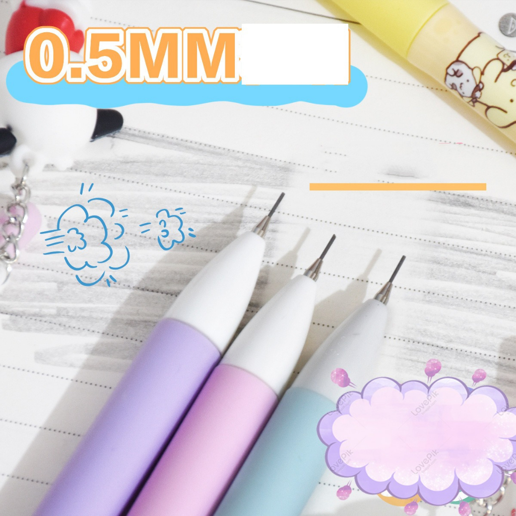 PENSIL MEKANIK SANRIO GANTUNG PENSIL MEKANIK LUCU PENSIL CETEK ALAT TULIS SEKOLAH PENSIL UNIK @banyak