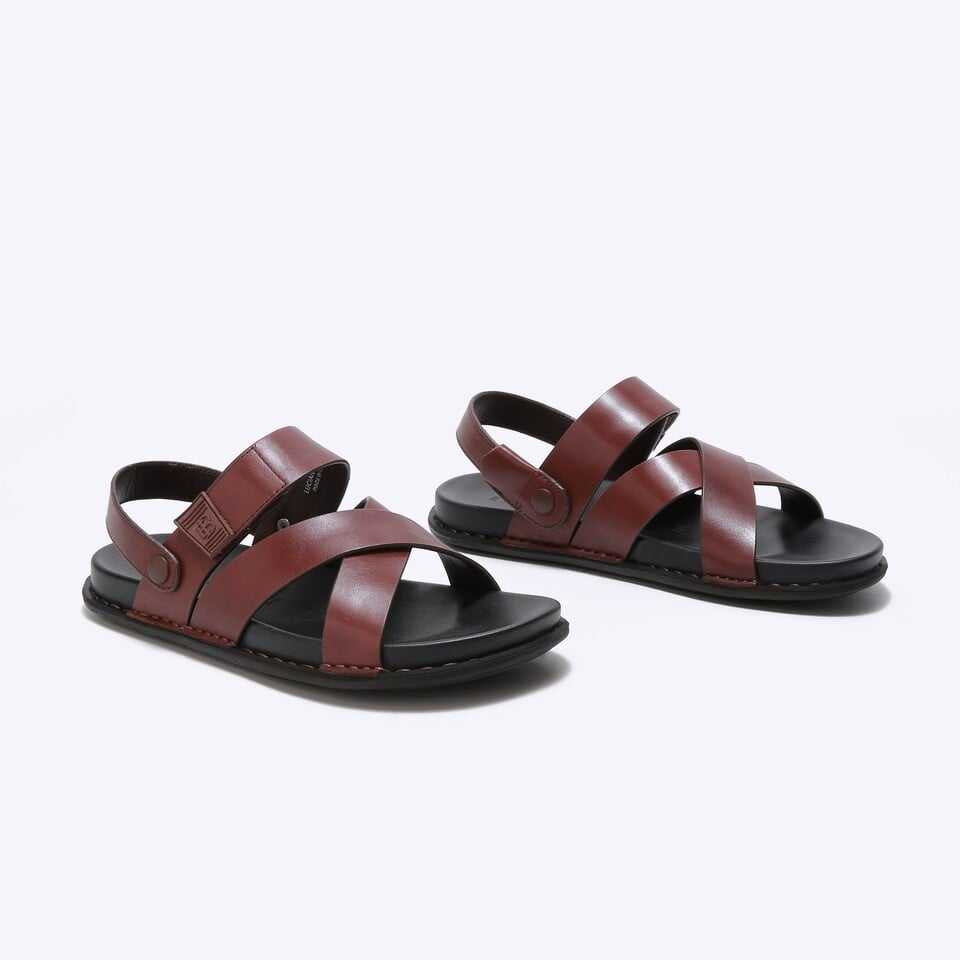 EM51 SANDAL SLINGBACK EVERBEST PRIA ORIGINAL CASUAL KULIT BRANDED COKLAT BROWN