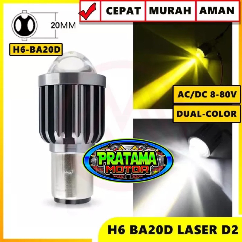 PROMO Lampu Led Depan Bohlam Led Depan BA20D Suzuki Thunder Vespa dll