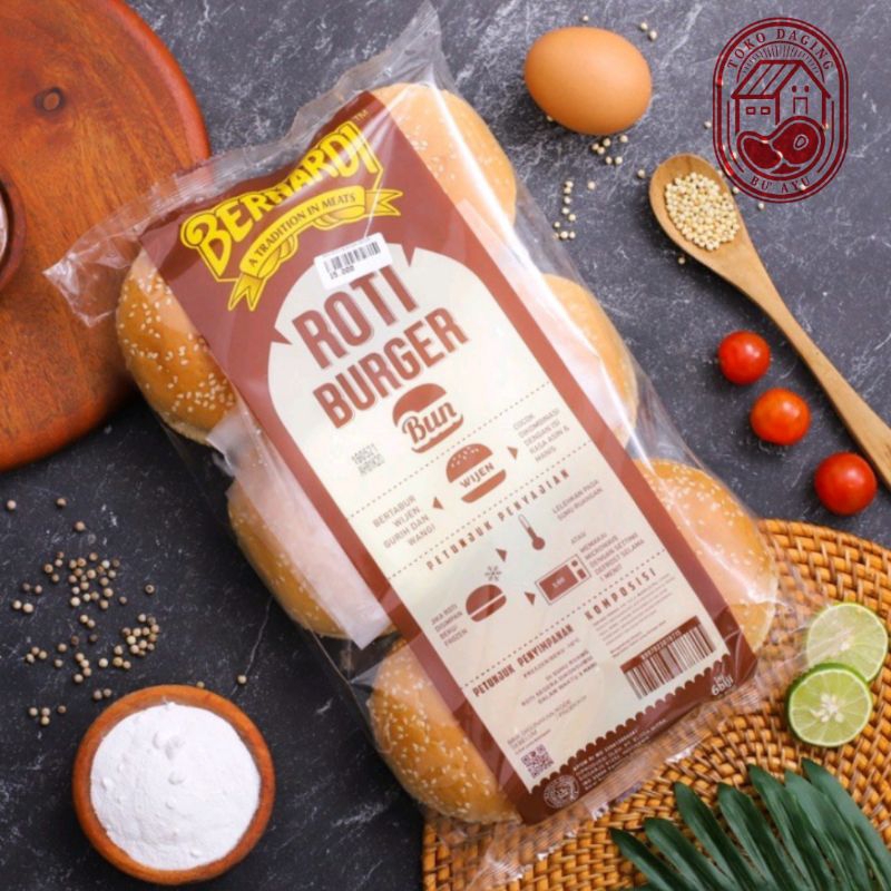 

Bernardi Roti Burger Wijen isi 6 pcs