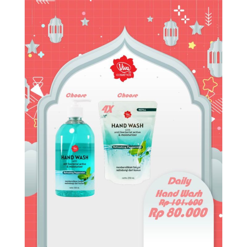 Paket 1 Hand Wash 500ml 4 Hand Wash Refill 250 Ml