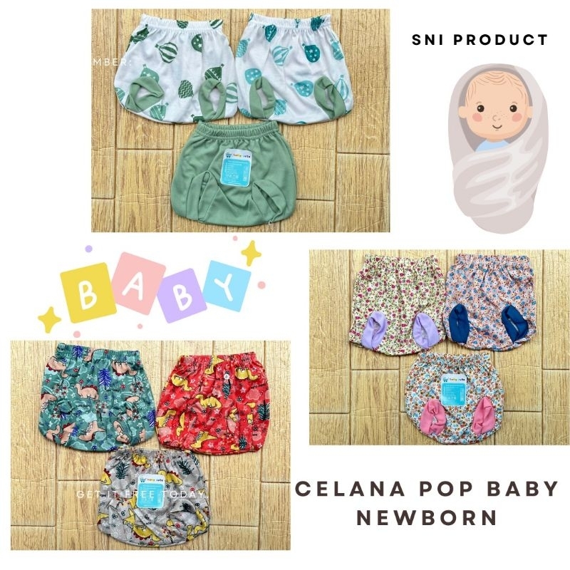 Celana Pop Bayi Motif Newborn dan Jumbo per 3pcs SNI
