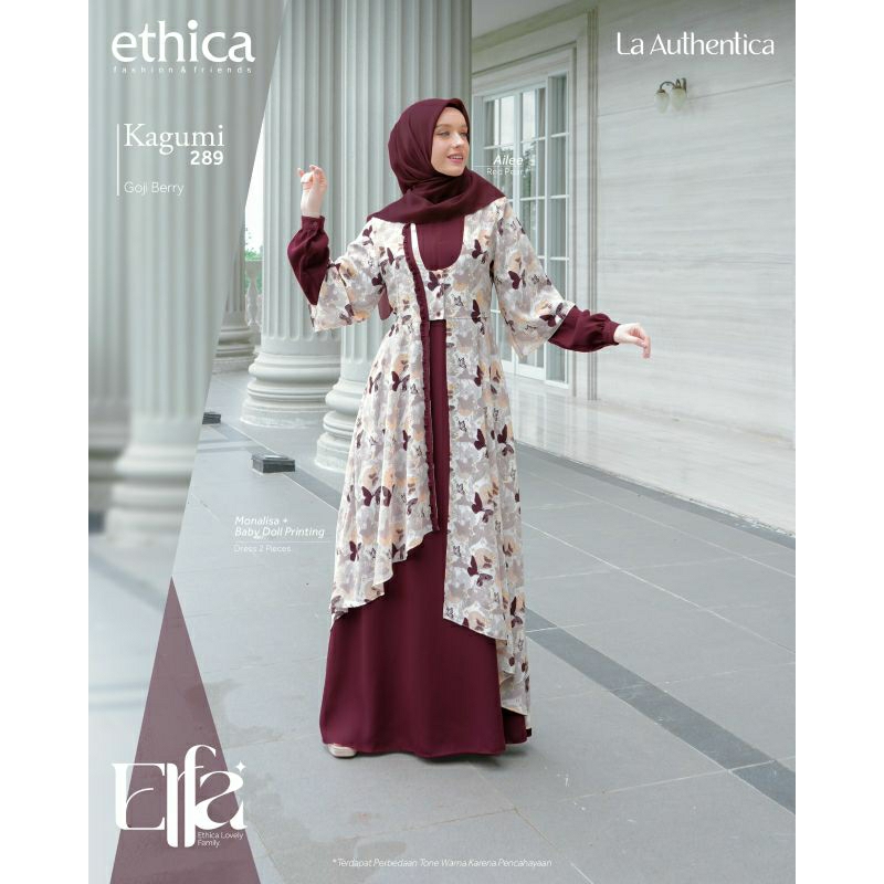 Ethica Elfa 297 Goji Berry Kagumi 289 Kahfi 288 Kagumi Kids 149 Kahfi Kids 205 Baju Muslim Gamis Sarimbit Keluarga Family Series Terbaru Ori Lebaran 2023