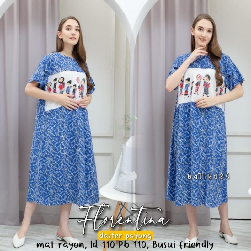 (Semerbak) Baju Tidur Daster Payung Rayon Halus Florentina Jumbo Homedress Piyama santai rumahan kekinian ibu ibu cewek remaja kuliah modern trendi lebaran puasa