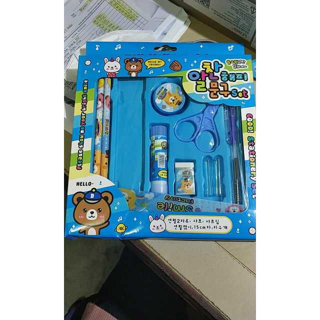 

Pensil Set Paket Alat Tulis Set Alat Tulis 9 in 1 Gambar Karakter Anak