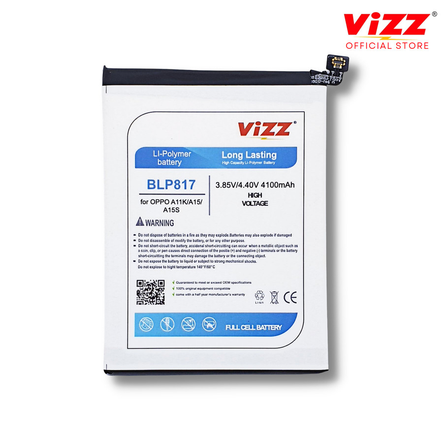 Baterai Vizz Oppo A15 / A15S / A11K / BLP817