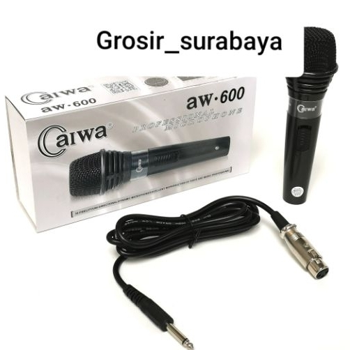 MIC KABEL AIWA AW600, MICROPHONE KABEL AIWA AW 600, MIC AIWA