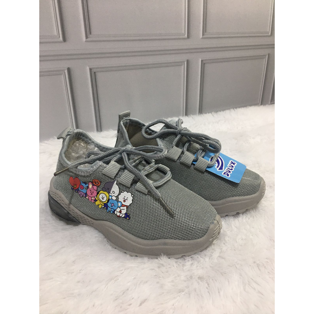 BX-1056D Sepatu Lampu Anak Laki Laki Perempuan Karakter BT21 Merek Dulux Ukuran 25-30