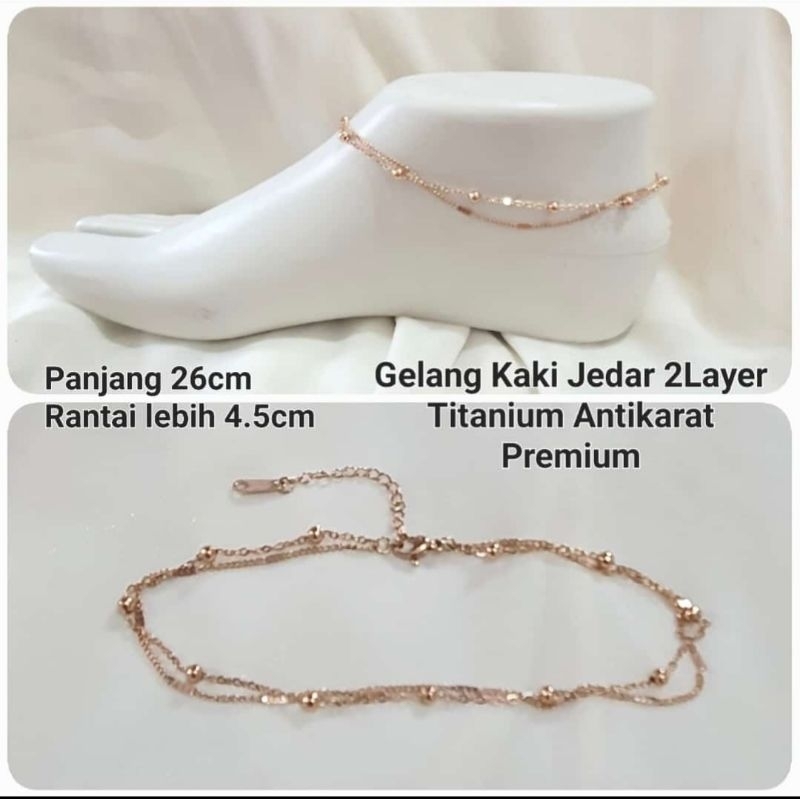Gelang Kaki Jedar 2Layer Antikarat