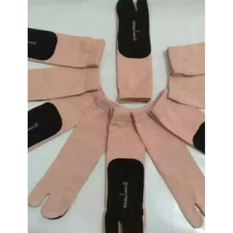 GROSIR KAOS KAKI MUSLIMAH JEMPOL HITAM COKLAT PER LUSIN 12 PCS