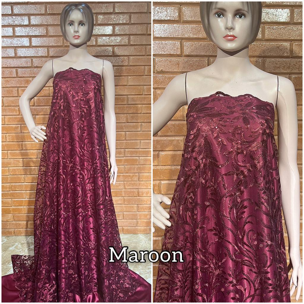 Kain-bahan Tille Payet/bahan Tulle Payet/cocok untuk dress gaun seragaman kebaya pengantin dll