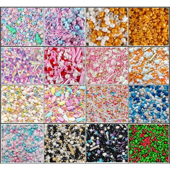 

Sprinkle Kue 500 gram Hiasan Kue Cake Sugar Beads sprinkle kiloan import