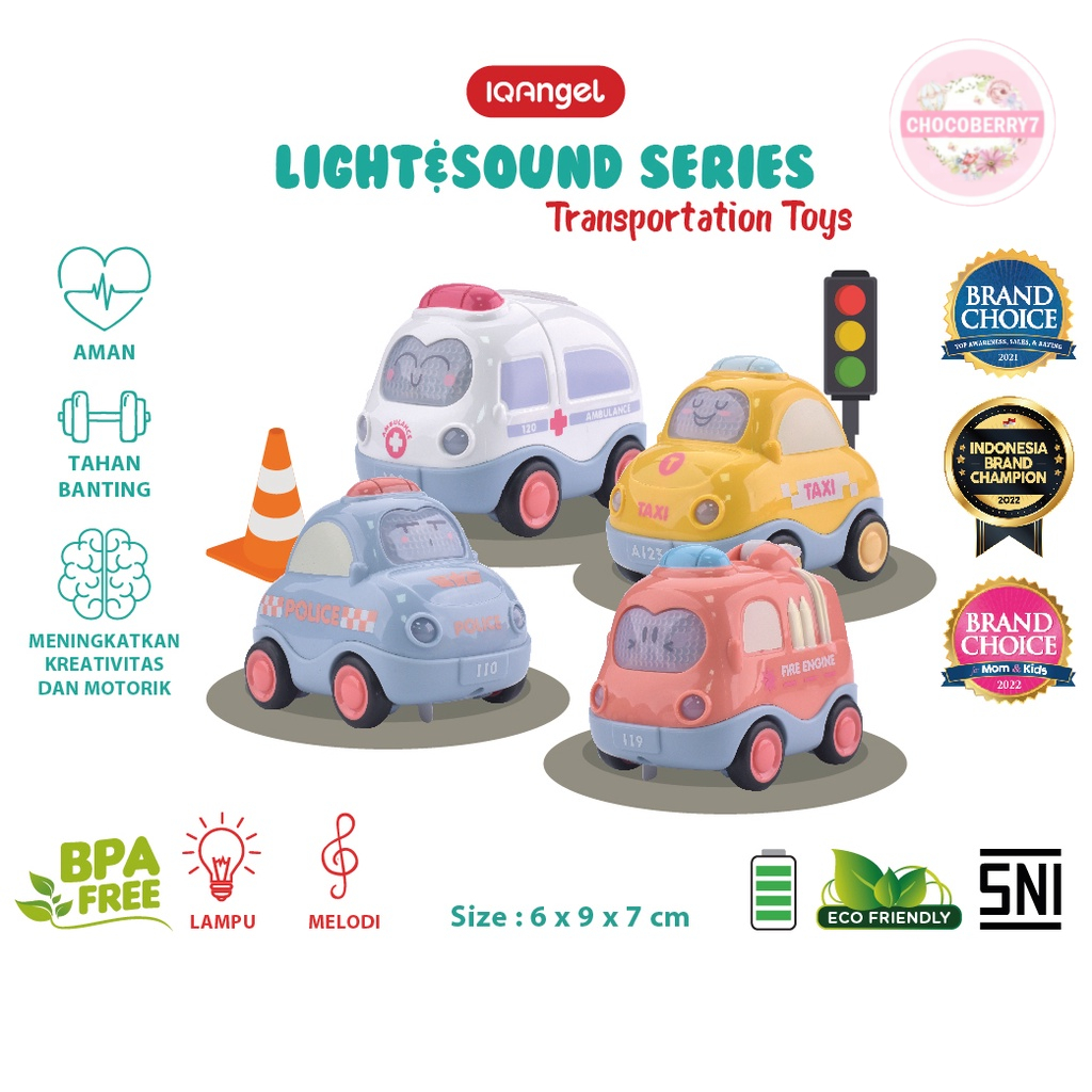 [FREE BATERAI] IQAngel Transportation Car Toys IQ698/ Mainan Edukatif Bayi / Mainan Mobil-Mobilan