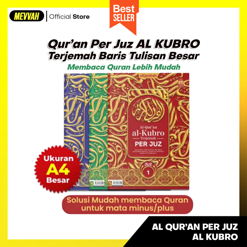 Al Quran Per Juz Al Kubro (Ukuran A4 Besar) Tulisan Jumbo