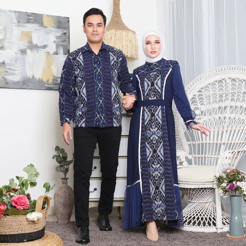 couple tenun-couple etnik-dress tenun dan kemeja tenun- gamis tenun-gamis etnik