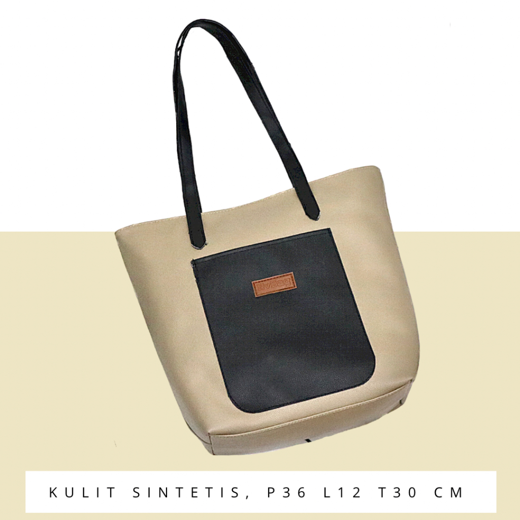 (PROMO) Tote bag Simpel Totebag polos motif premium Tote Bag resleting bahan sintetis SERBAGUNA