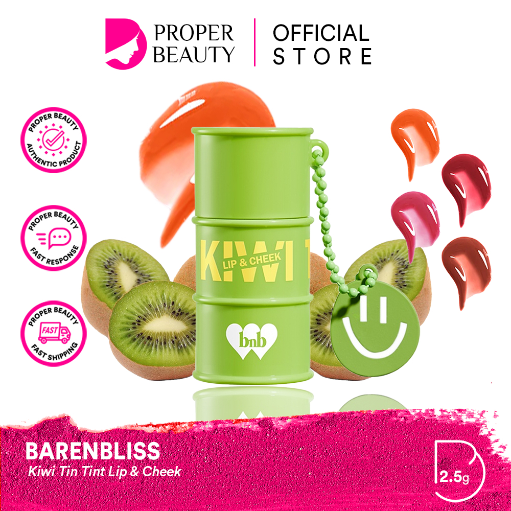 BARENBLISS Kiwi Tin Tint Lip &amp; Cheek Korea / 2.5g / Lasting Tin Up To 12H Blendable Intense Nourishing Skin Loving Formula / Cosmetic Makeup Make Up Lipstick Lipstik Liptin Velvet Matte Gloss Cream Balm Glow Liner / BNB Paket Series