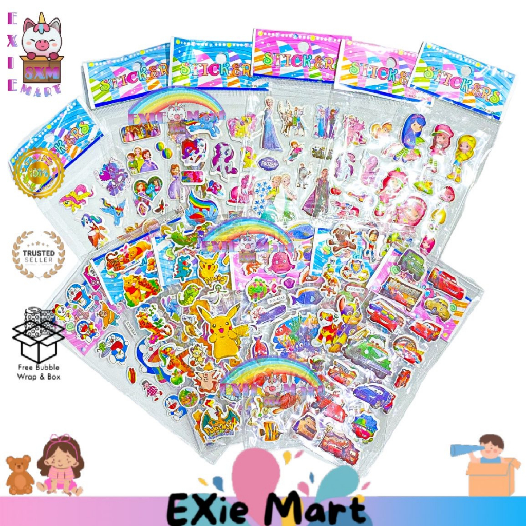 

STIKER 3D ANAK STICKER TIMBUL MAINAN STICKER TEMPEL KARAKTER