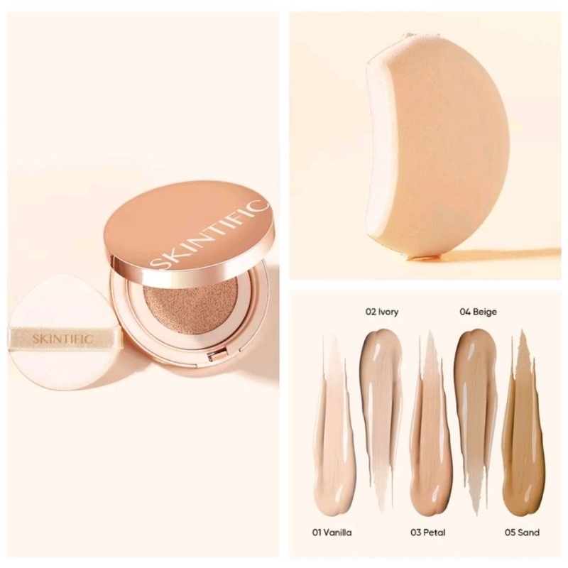 SKINTIFIC Cover All Perfect Cushion High Coverage Poreless&amp;Flawless Foundation 24H