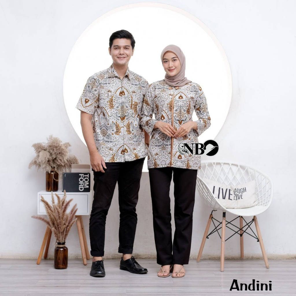 Batik Couple Modern Atasan Blouse Batik Kerja Kantor Wanita Seragam Batik M L XL XXL