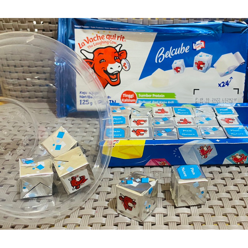 

BELCUBE KEJU MPASI PLAIN CHEESE The Laughing Cow ecer 5pcs FREE Container