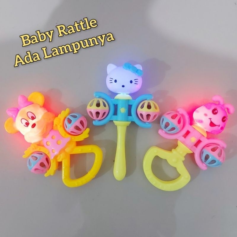 Kerincingan Bayi Karakter Lampu - Mainan Baby Rattle Anak Kerincing