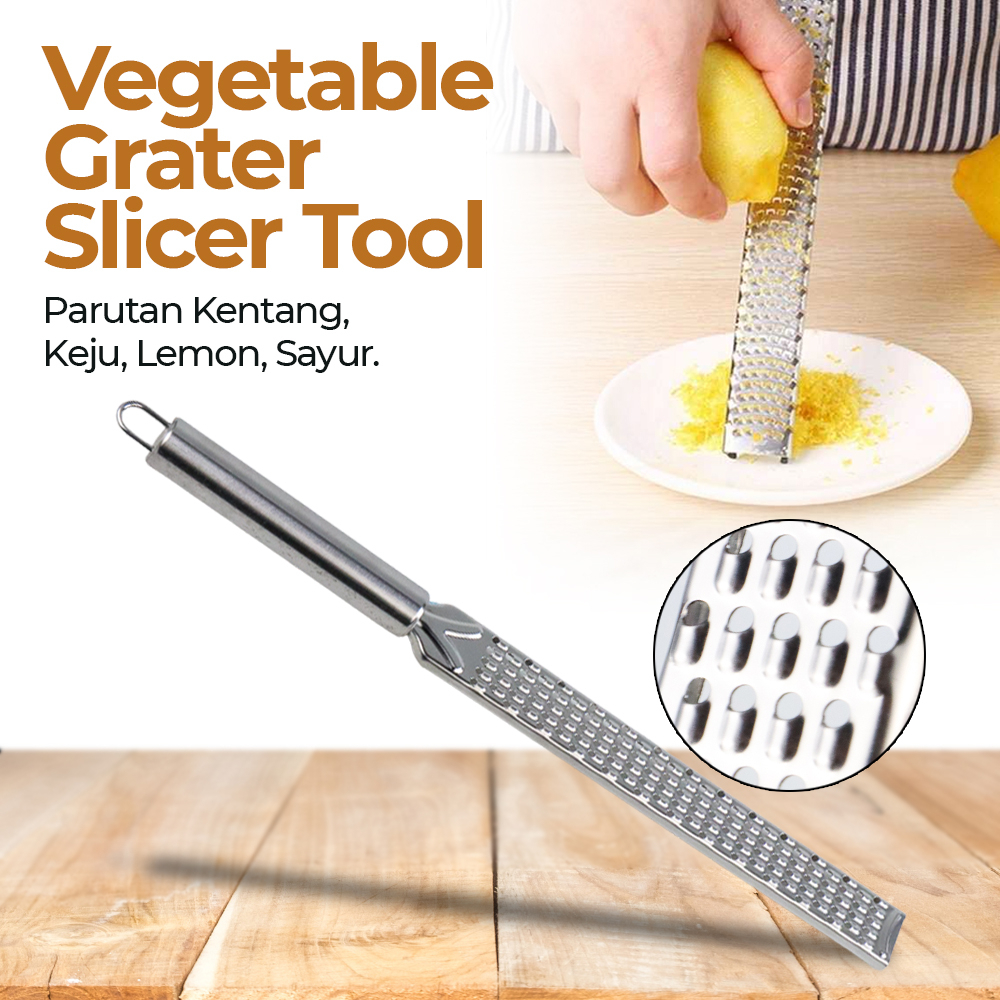 Parutan Kentang Keju Lemon Sayur Vegetable Grater Slicer Tool - A46 - Silver