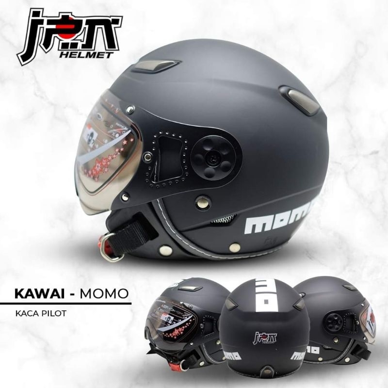 Helm Jpn Momo pilot Hitam dof