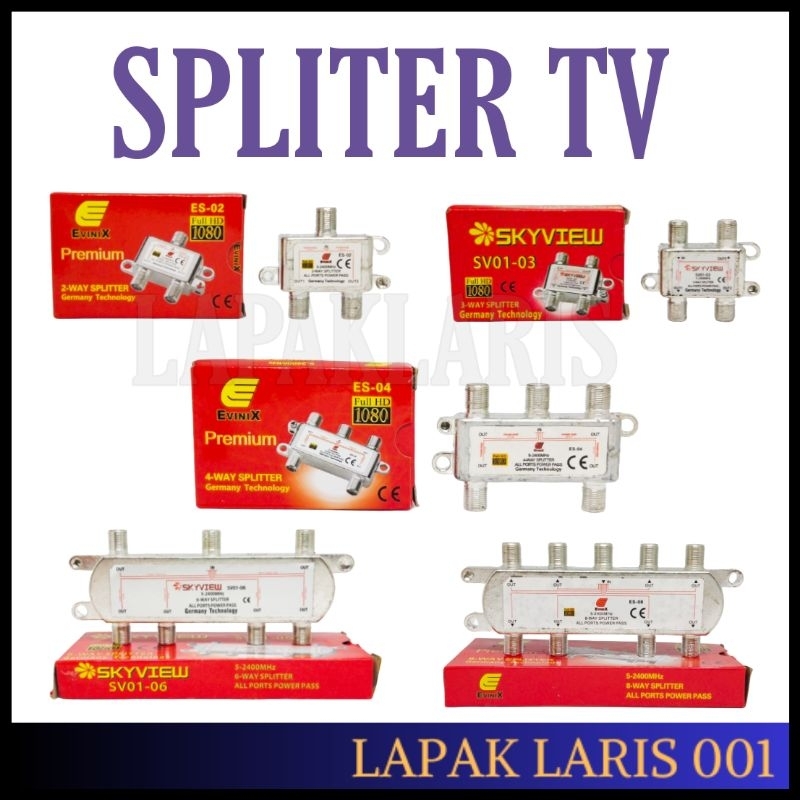 SPLITER TV 2WAY 3WAY 4WAY 6WAY 8WAY