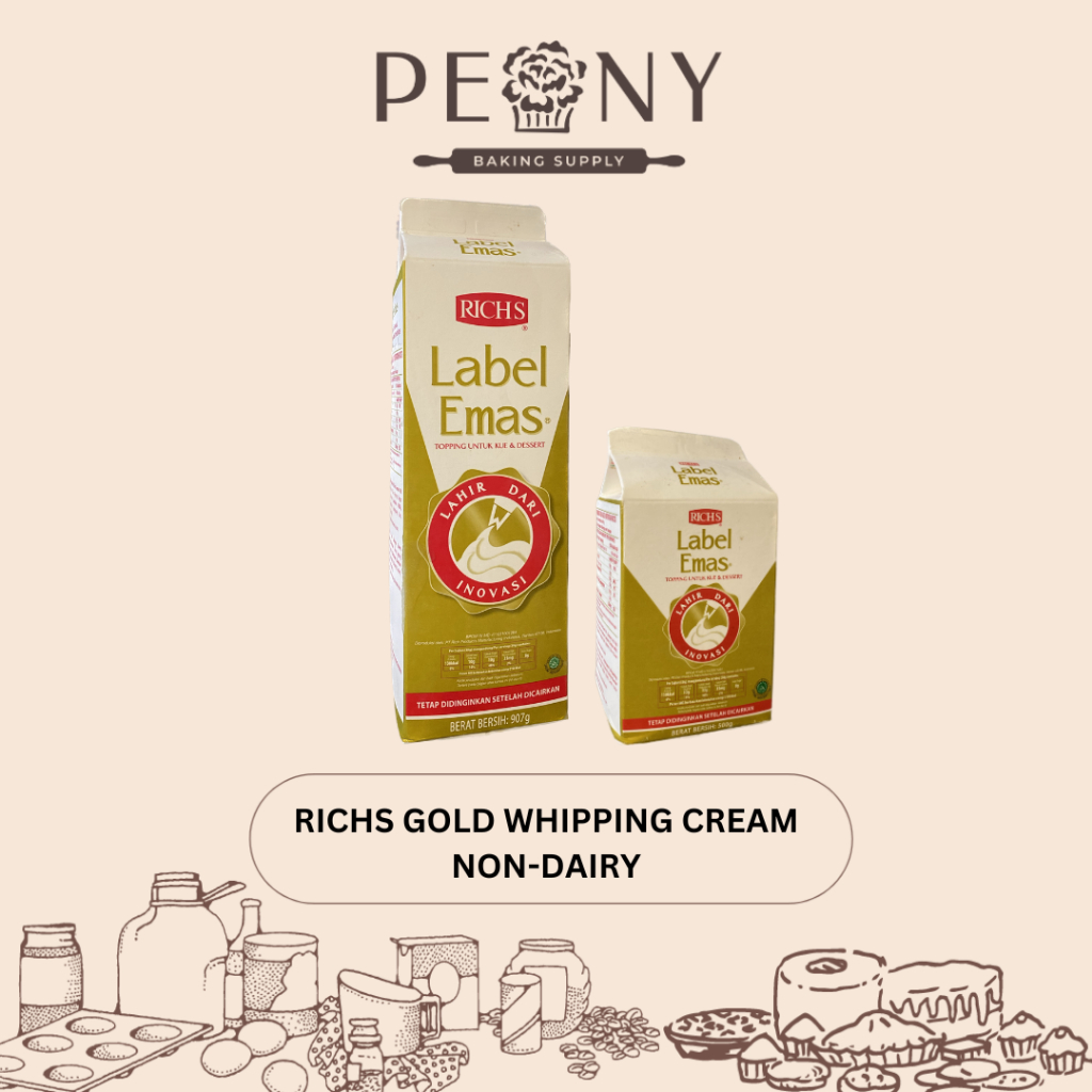 RICHS GOLD LABEL WHIPPING CREAM 907GR, 500GR (DIKIRIM DALAM KEADAAN BEKU)