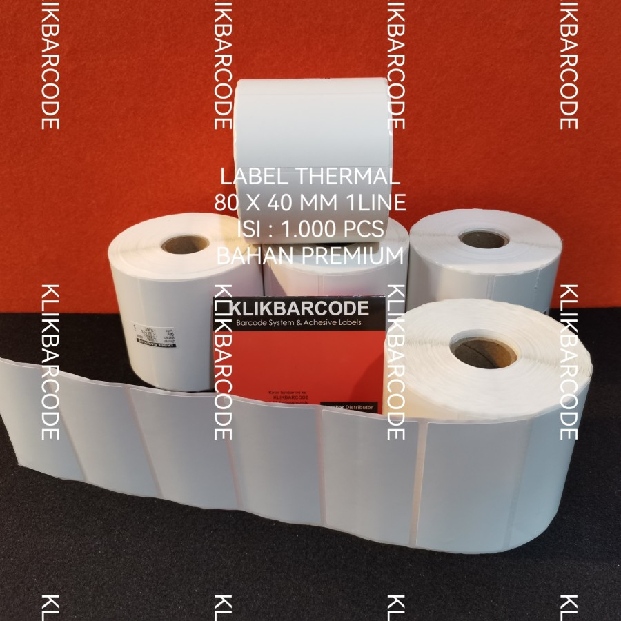 label direct thermal 80x40 80 x 40 mm 8x4 cm sticker barcode 1.000 pcs