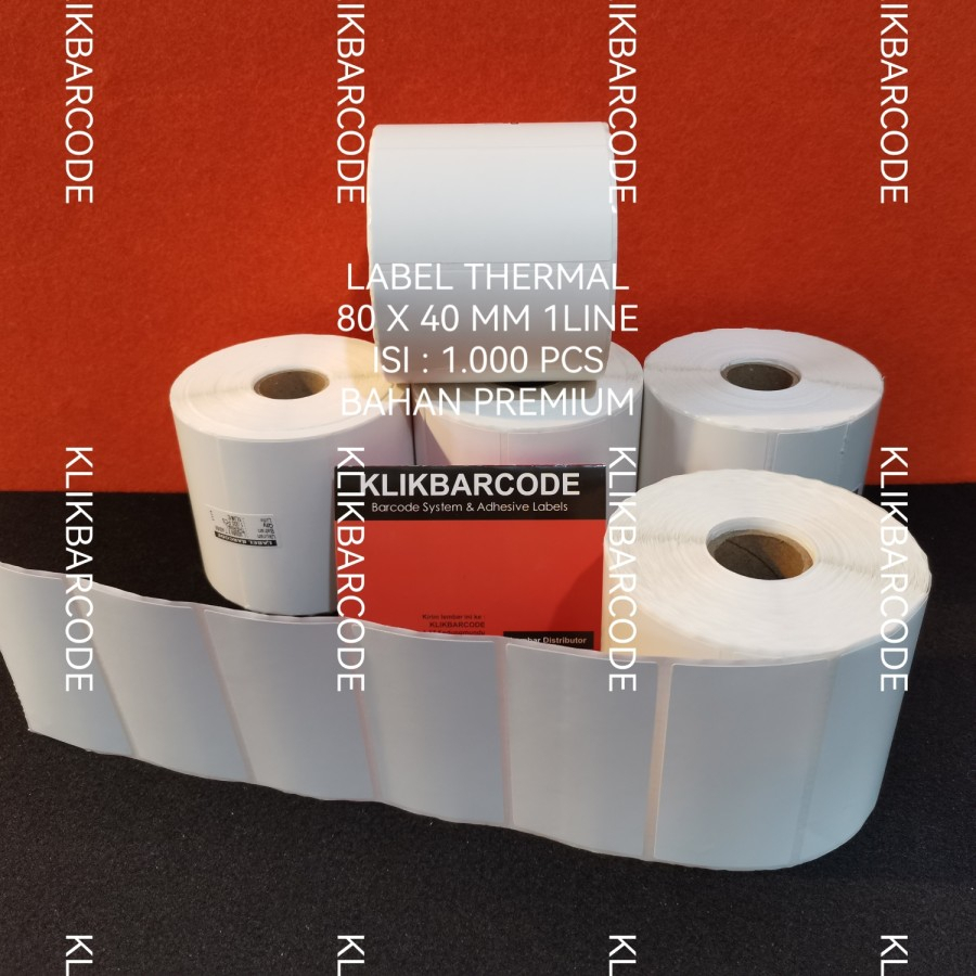 

label direct thermal 80x40 80 x 40 mm 8x4 cm sticker barcode 1.000 pcs