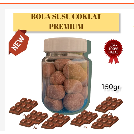 

PALING DICARI BOLA SUSU COKLAT 150gr ENAK
