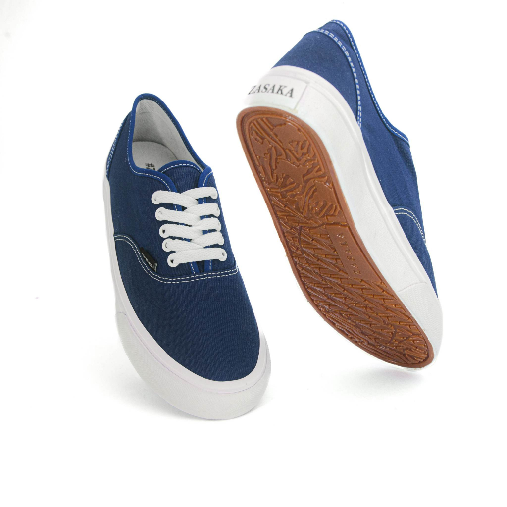 Zasaka - Sepatu Authentic Navy Sneakers Casual Pria Wanita