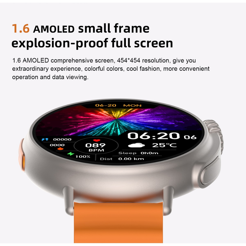 Garansi❤️Z78 Ultra Smart Watch 1.52 Full-screen Series 8 Ultra Bluetooth Call Explosion-proof Scratch-proof GPS Tracking Fitness Wireless Charging