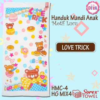 Handuk Mandi Bayi Anak SOREX HMC 4 &amp; HG MIX 4 Baby &amp; Kids Towel 100% KATUN BERKUALITAS