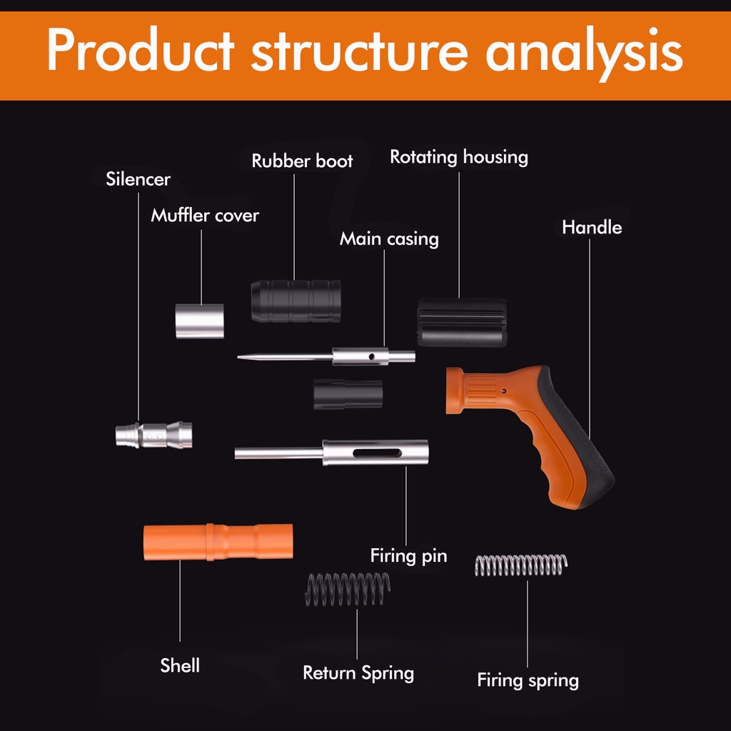 Alat Paku Tembak Beton/ Nail Gun /Paku Tembak Manual /Fastening Gun /Ramset Gun/ Pipa Air Tetap Kabel Tetap Mesin Paku Keling Pengencang Dinding Rumah Slot