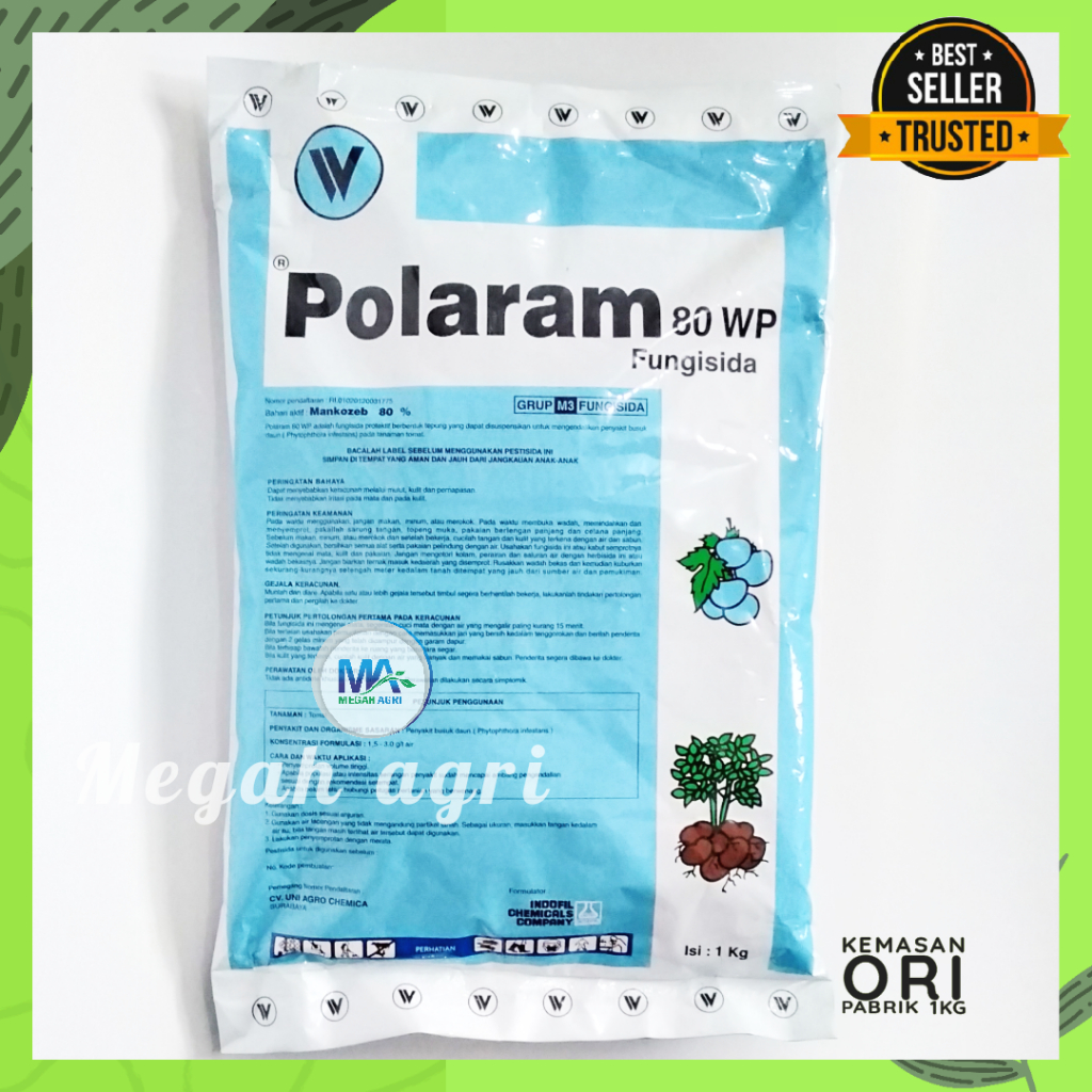 FUNGISIDA POLARAM BIRU 1KG Mankozeb 80 %